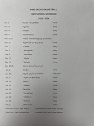 23-24 HS Basketball Schedule