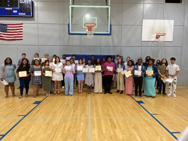 High School Awardees
These students received awards for Proficient and Advanced scores on last years state test and/or top grades in current classes. Some students also received an award for A or AB Honor Roll. 