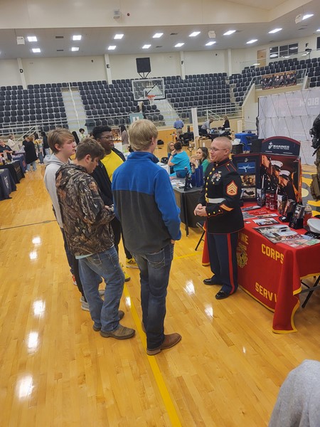 BMS juniors and seniors attended the College and Career Fair at Ripley Event Center today. They met with potential employers and colleges in an effort to plan for their futures. 